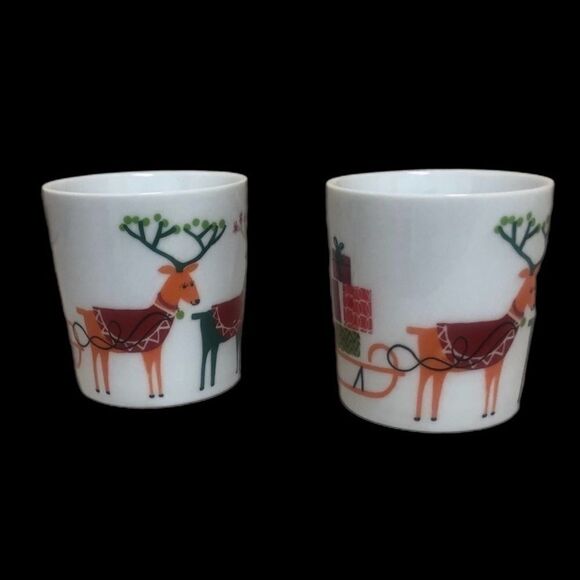 EUC Crate & Barrel 2014 Jen Bowers Christmas mugs - Picture 6 of 10
